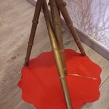 Sellette en bois, pieds bambou