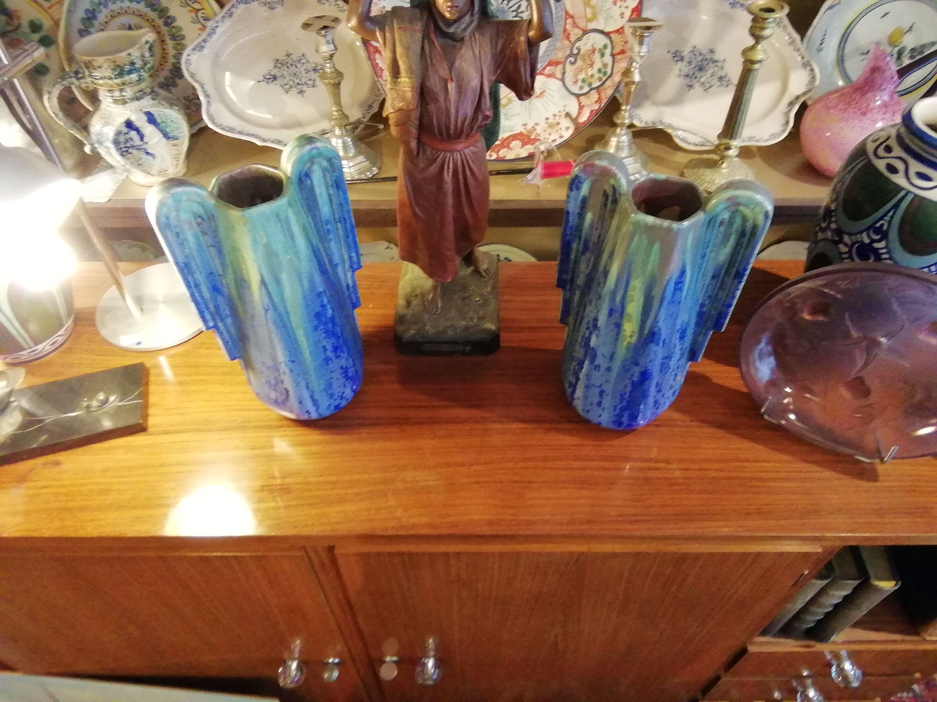 Pierrefonds art deco vases