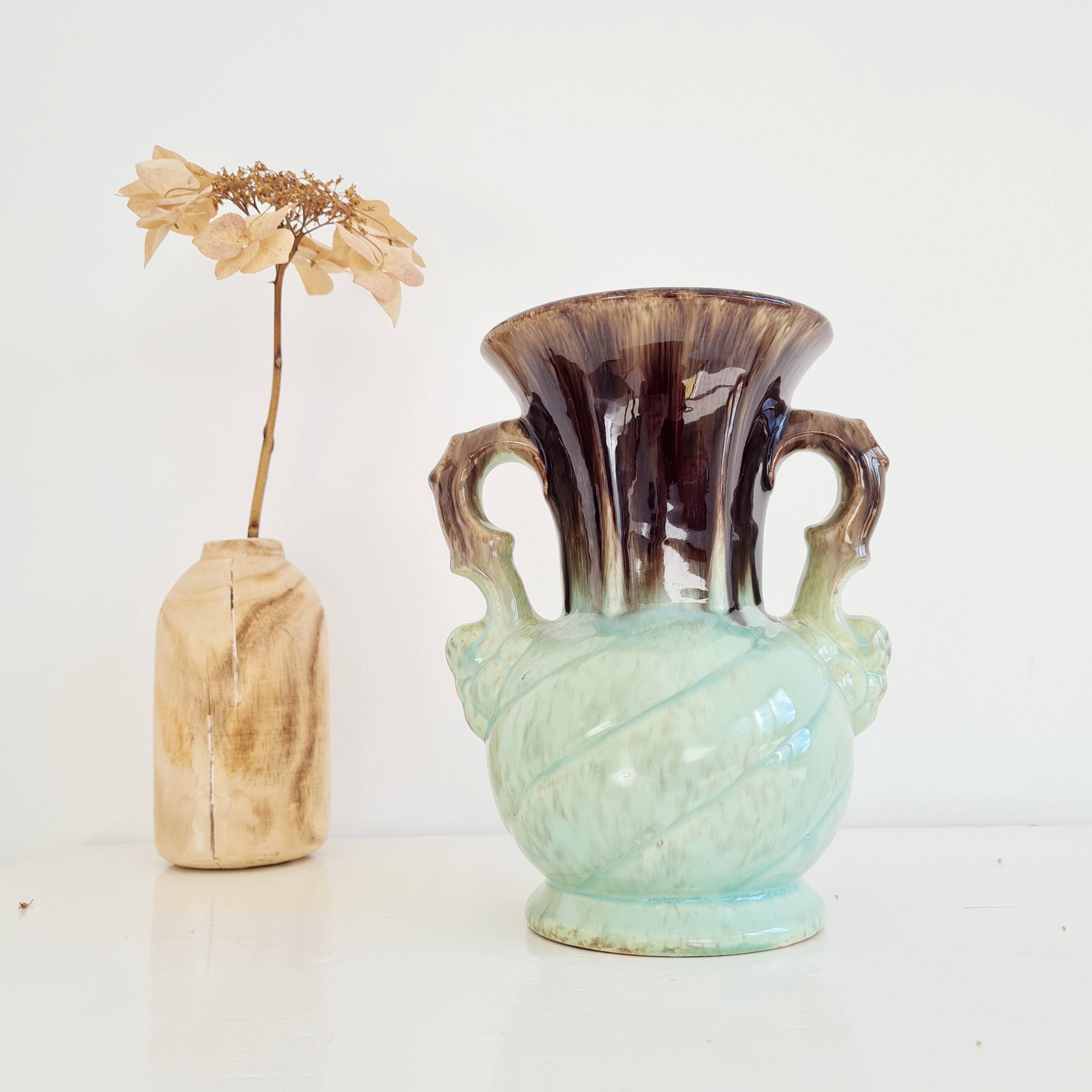 Antique blue vase - numbered