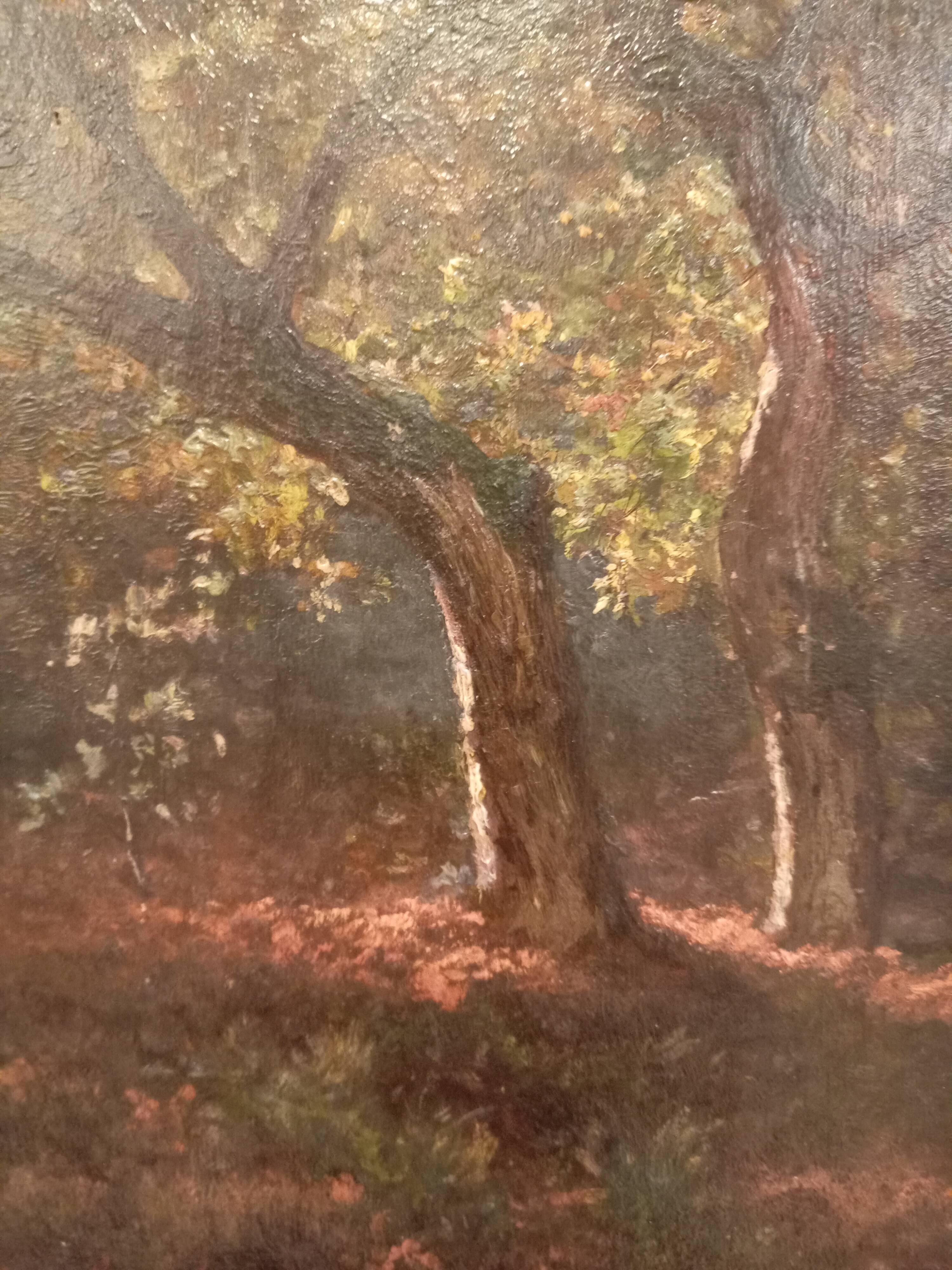 19th century chiaroscuro clearing painting by Pierre Delambre