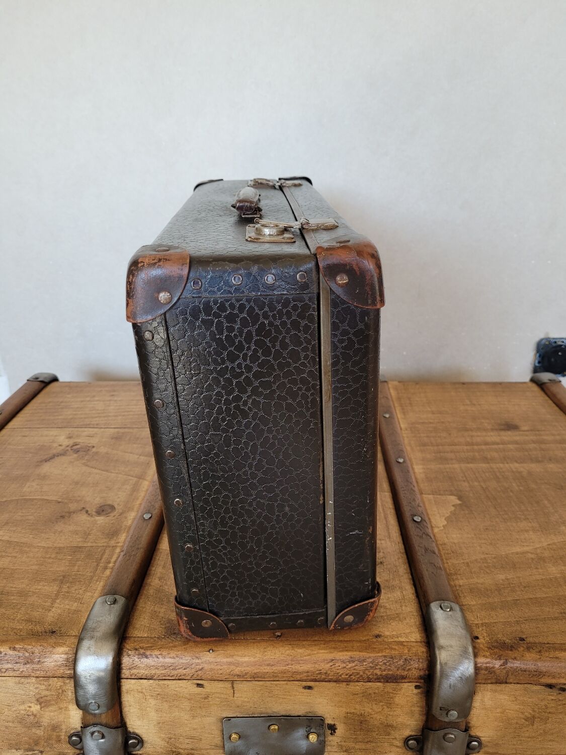 Antique cardboard suitcase