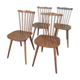 Series of 4 chairs Baumann Menuet
