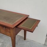Louis XVI style flat desk in 19th century mahogany