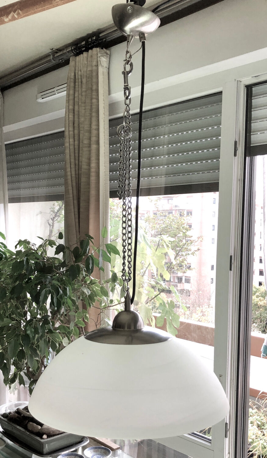 Molded glass pendant light