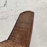 Vintage chair in wicker and metal circa 1950