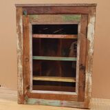 Polychrome teak display case