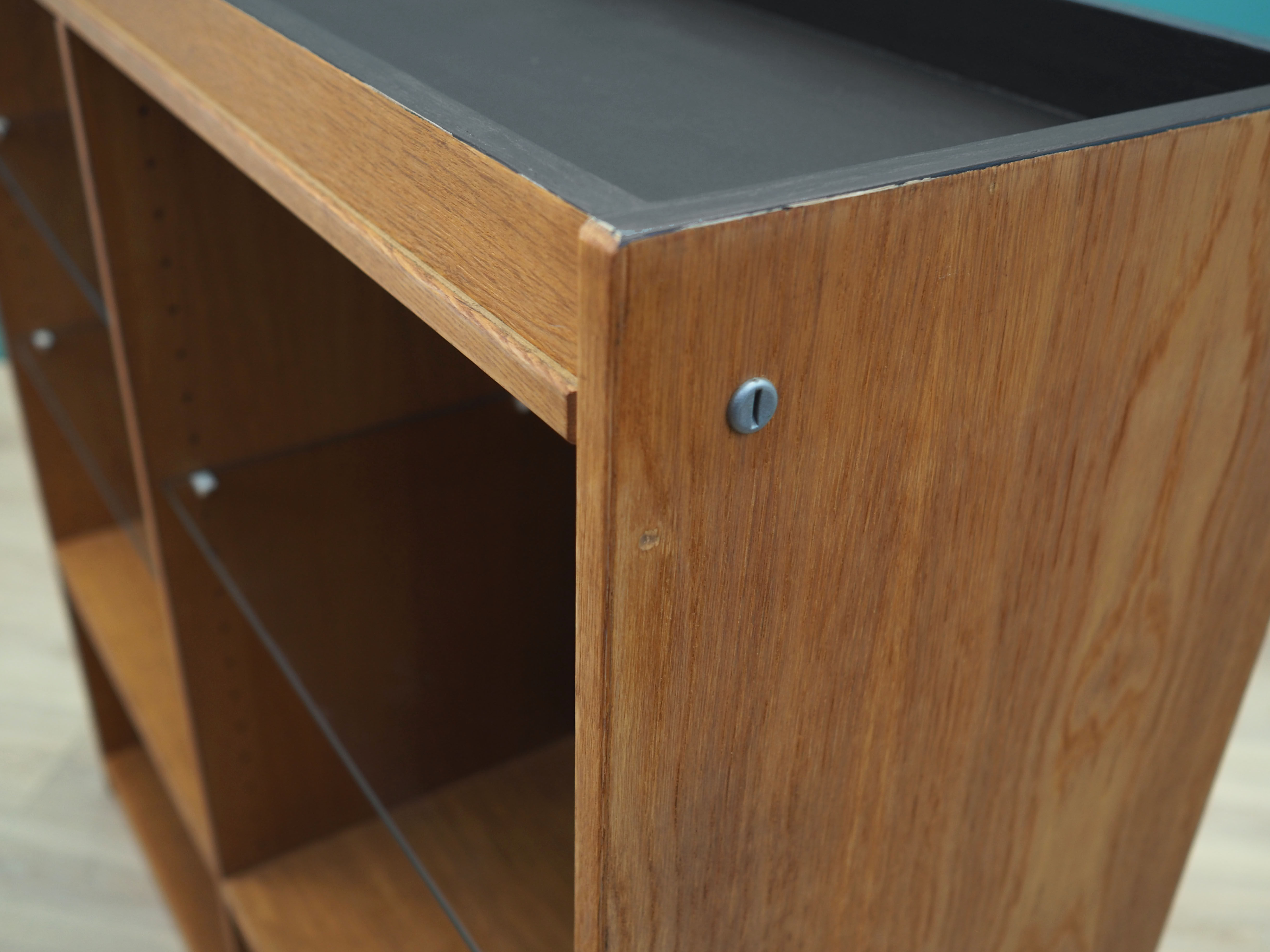 Oak bookcase, Danish design, 1970s, manufactured by ÆJM Møbler