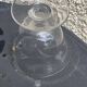 6 antique champagne glasses, chiseled floral motif, collector's item