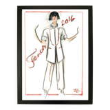 Drawing by karl lagerfeld for fendi