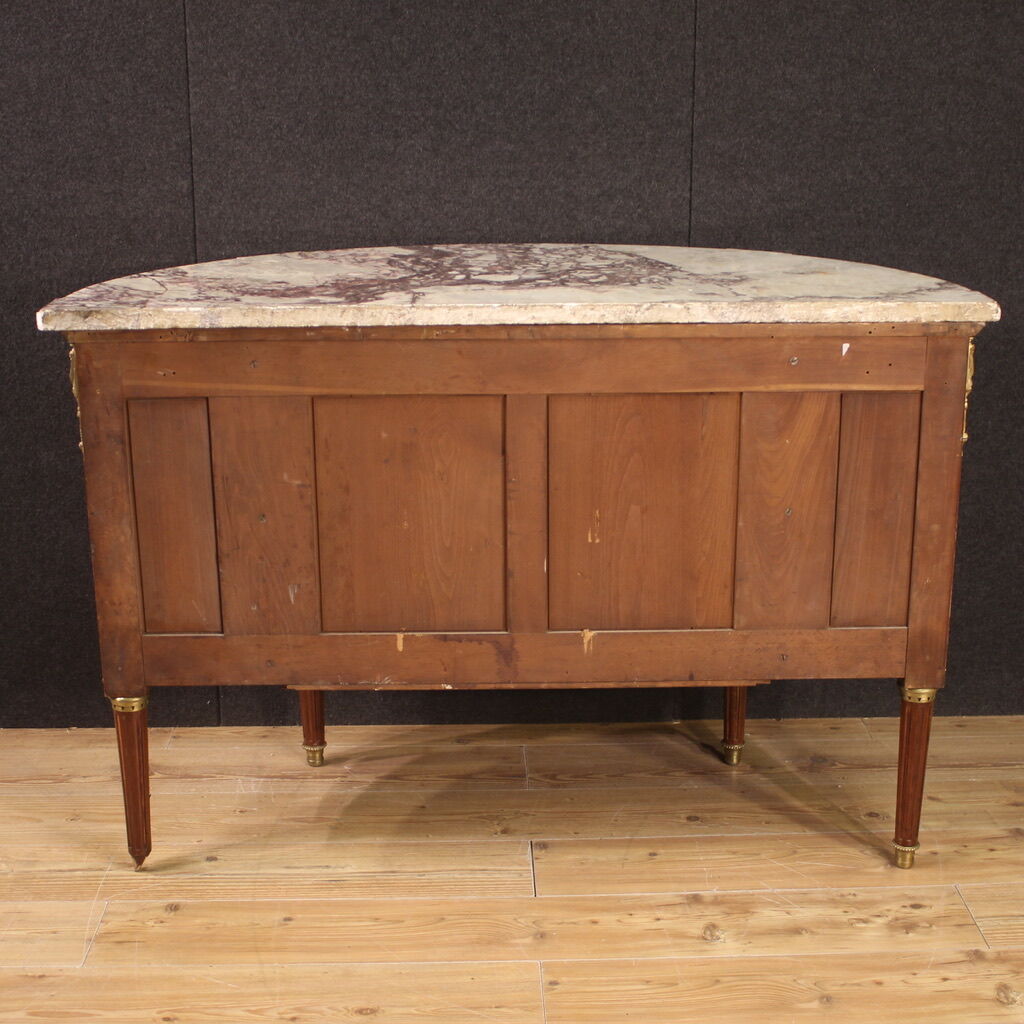 Half-moon dresser with marble top from the XXth century