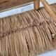 Wooden entrance bench and vintage straw 90 cm