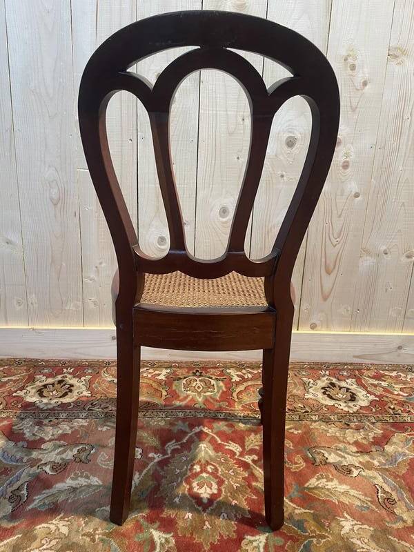 Set of 4 Louis Philippe caned chairs
