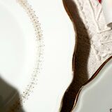 Lot of 6 dessert plates Porcelaines Lourioux