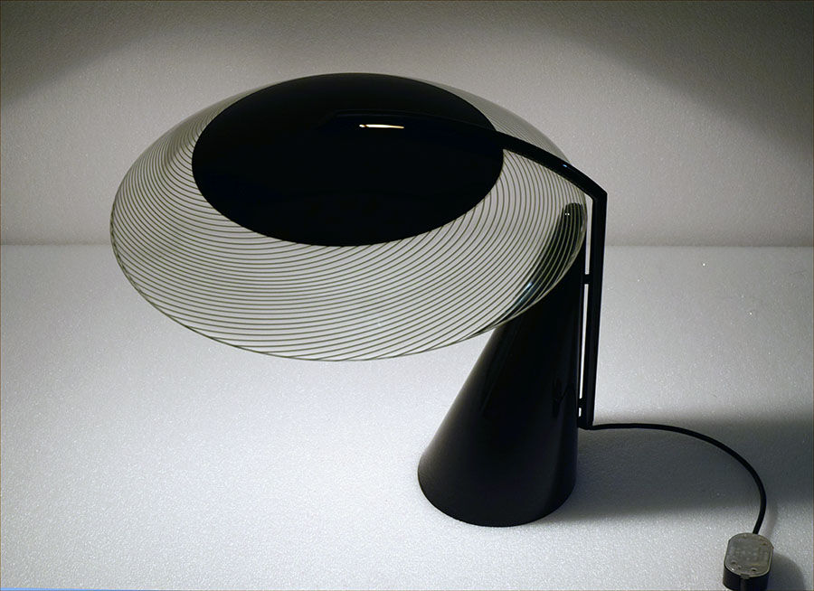 Table lamp in murano glass and metal, 1970s