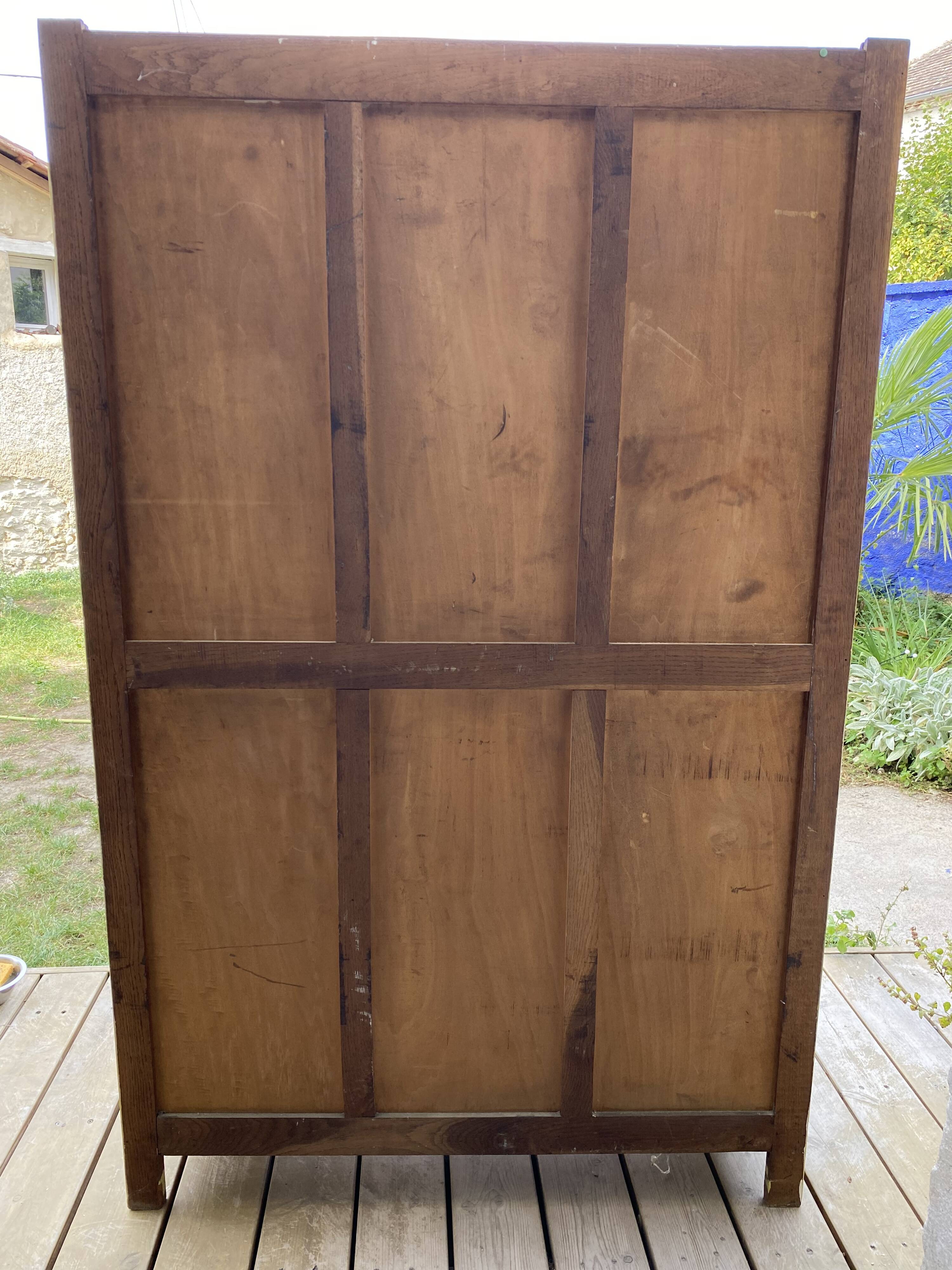Antique yellow display cabinet