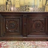 Louis XIII carved oak Maltese cross chest