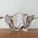 Heavy vintage German floral glass bowl by Walther Glas, 1970s.