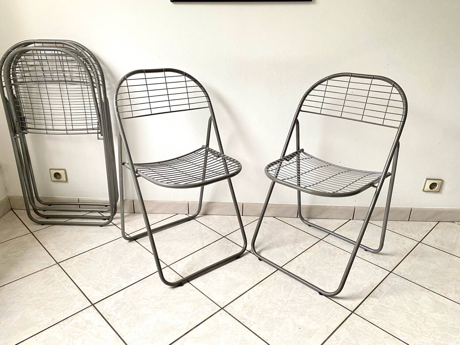 2 folding chairs Äland IKEA design Niels Gammelgaard vintage 90s