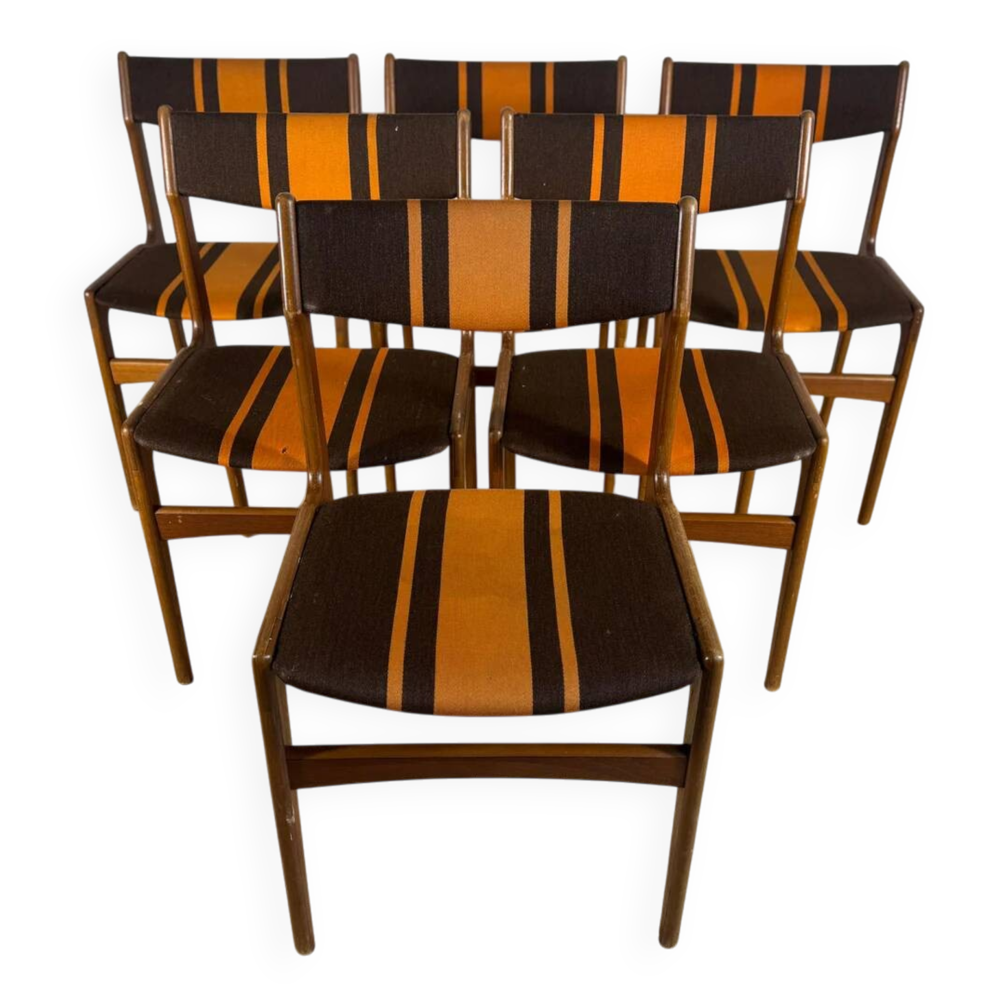 Set of 6 vintage chairs attributed to Erik Buch – Denmark, 1960s