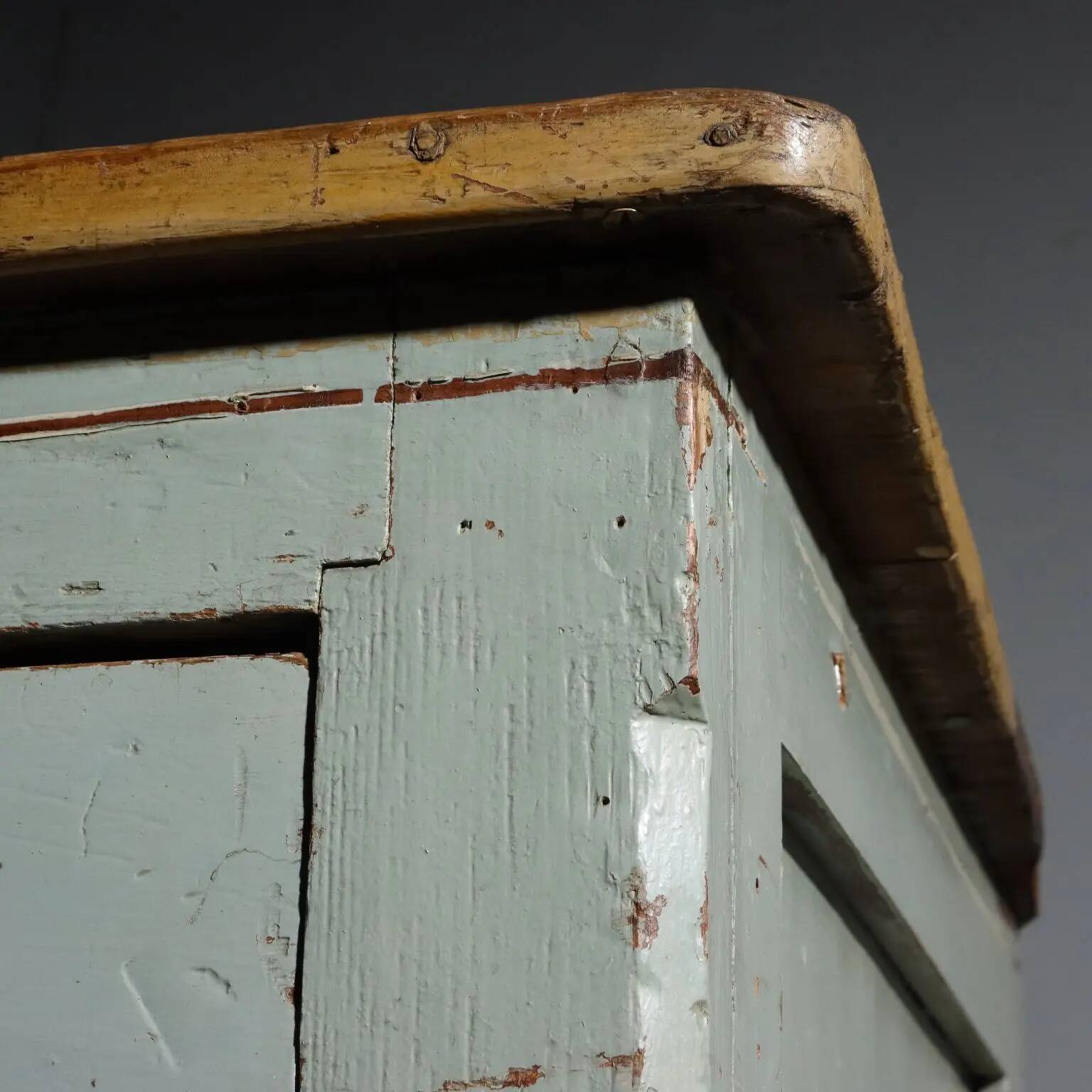 Commode vintage style industriel en sapin émaillé XX Century