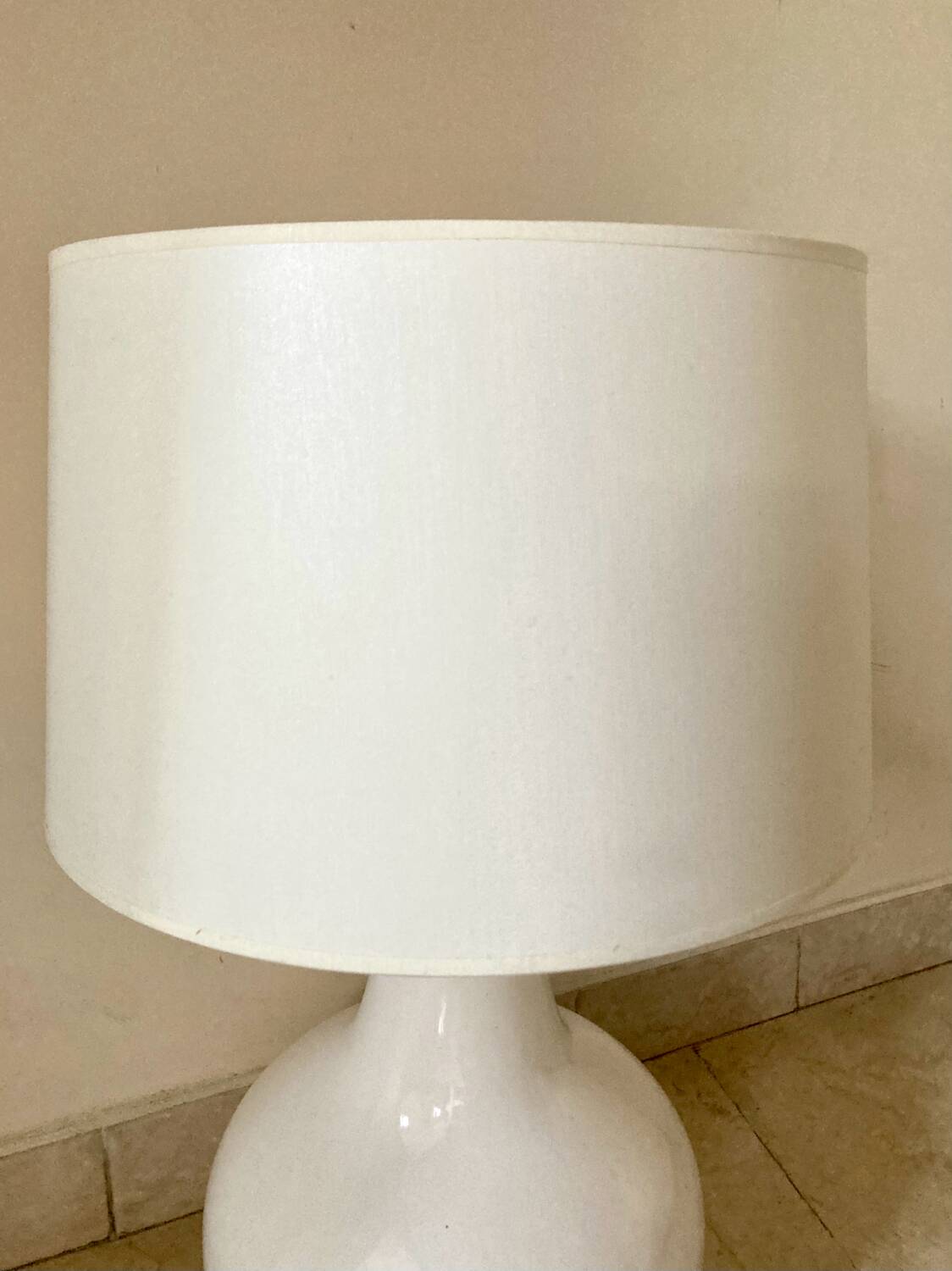 Lampe en céramique blanche, 1970