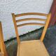 Set of 3 bistrot chairs 1950