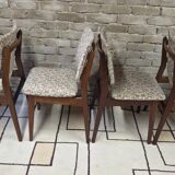 Set of 4 vintage Scandinavian teak chairs from the 1960s.