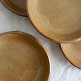 11 assiettes en grès moucheté brenne grès de france