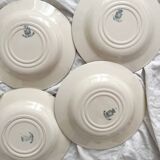 4 Gien ironstone soup plates “Gladiolus”