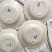 4 Gien ironstone soup plates “Gladiolus”