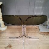 Designer glass and metal console