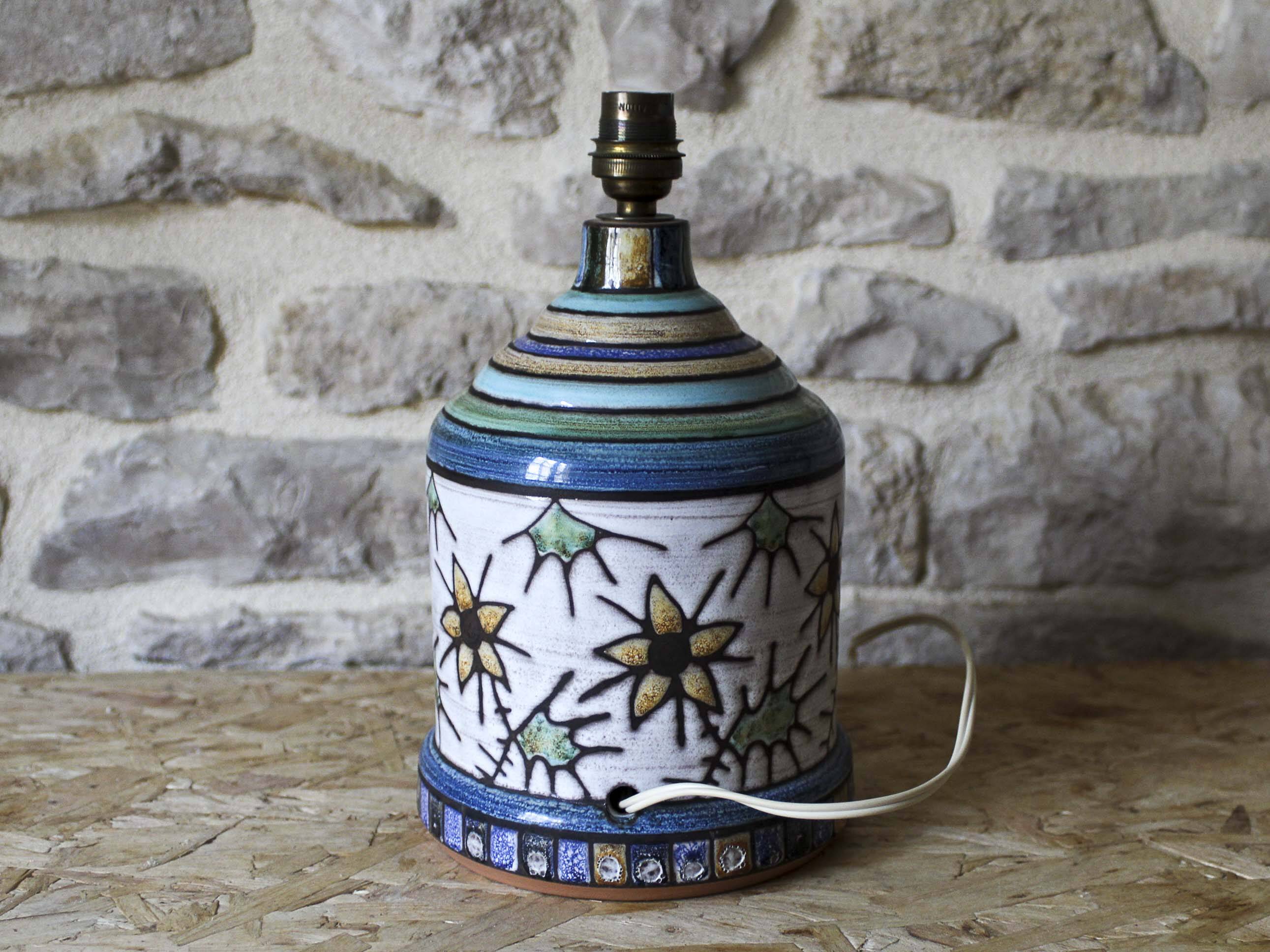 Emille Masson Vallauris ceramic lamp base