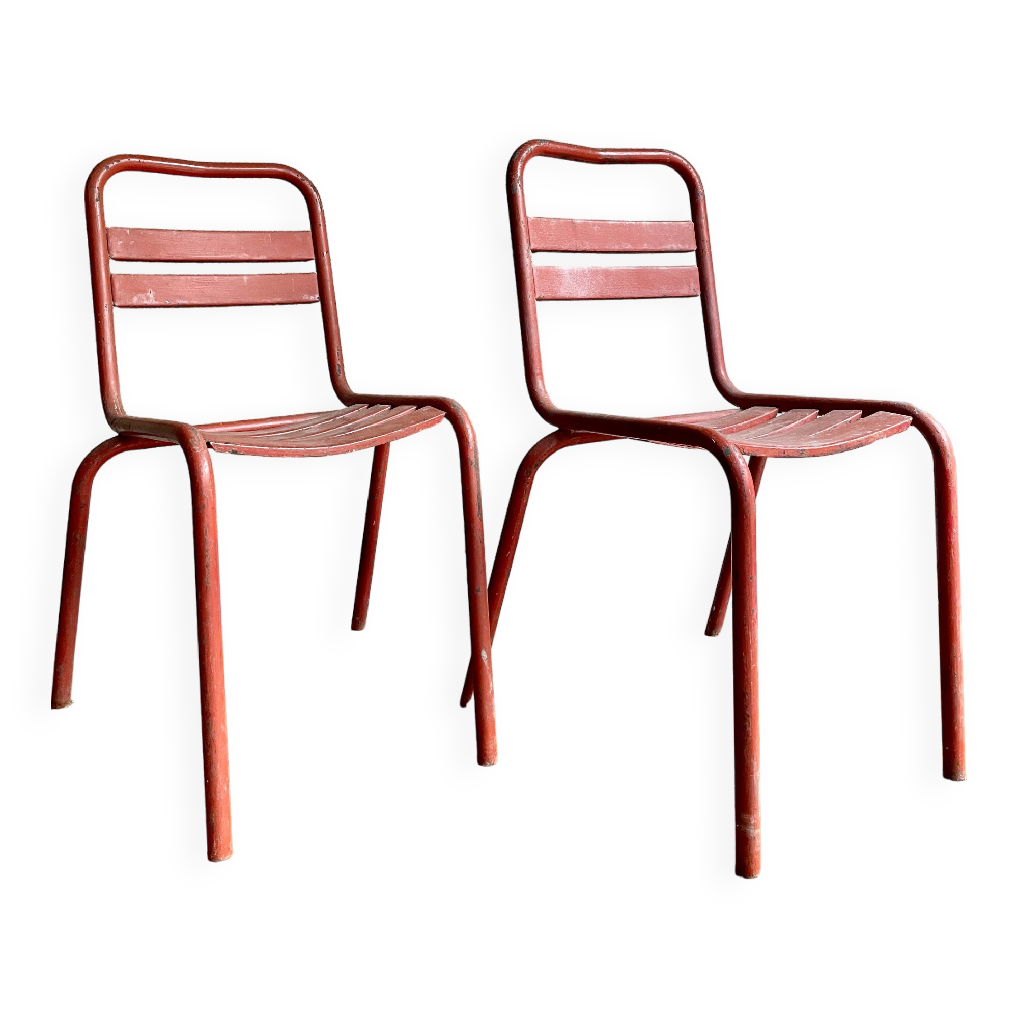 Paire de chaises style Tolix 1950