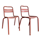 Pair of Tolix style  chairs - 1950