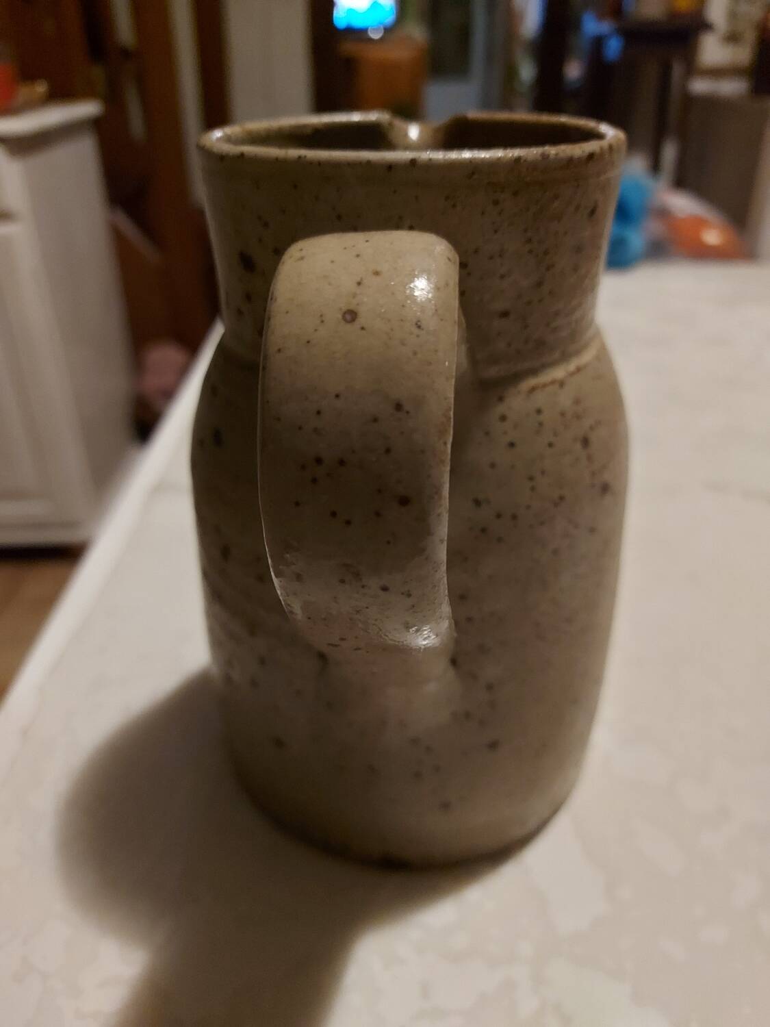 Pitcher in pyrite stoneware