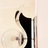 Coppia di sconces metallo e vetro soffiato, Italia anni 70, in ottime condizioni di conservazioni