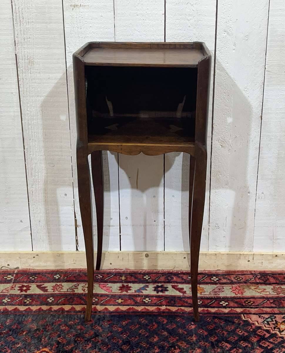 19th-century bedside table in cherry wood
