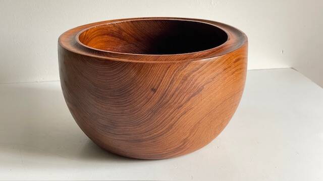 VINTAGE Solid Teak Salad Bowl
