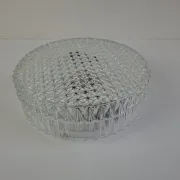 1990s Czech Geometric Glass Ceiling or Wall Light