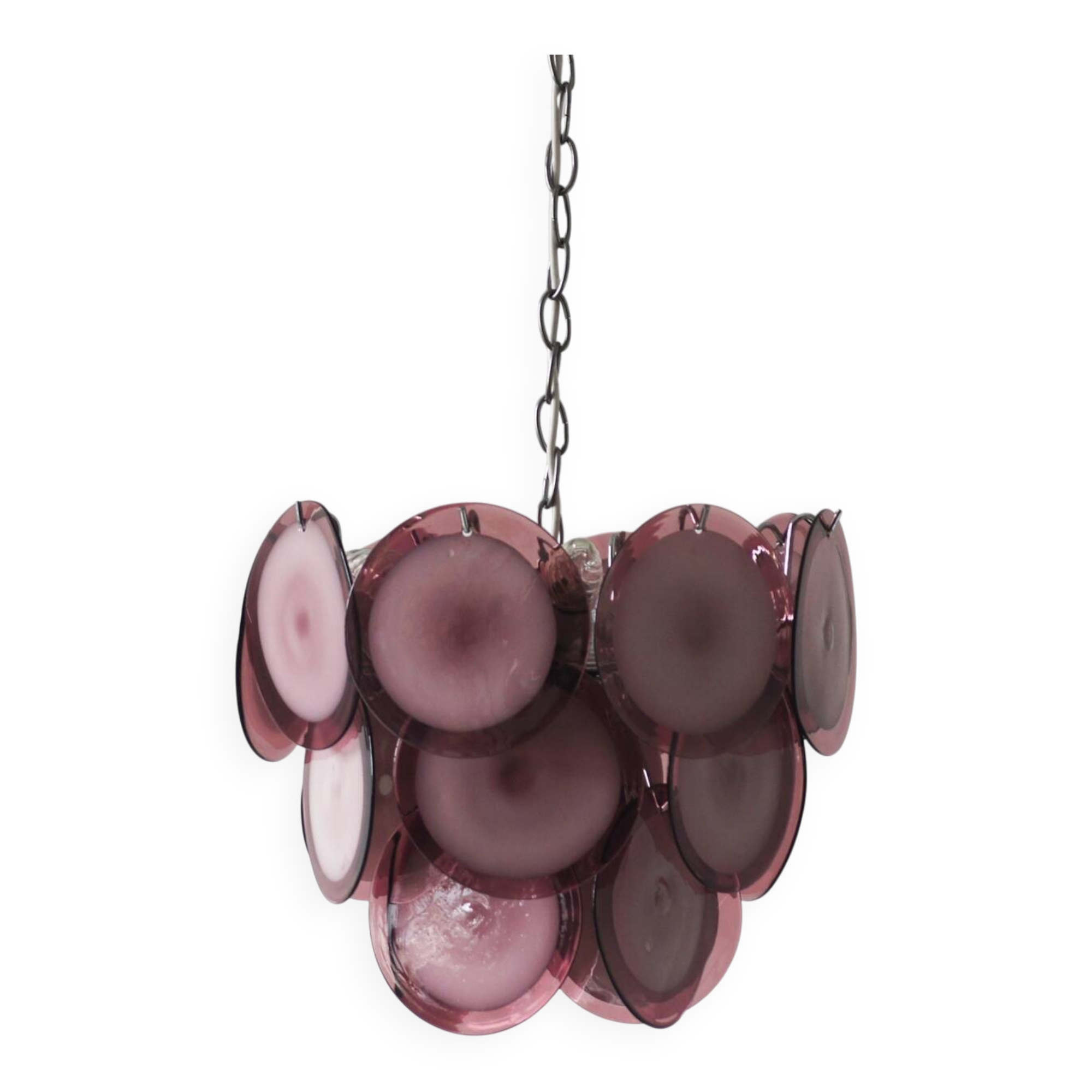 Murano Glass Discs Chandelier from AV Mazzega, 1970s