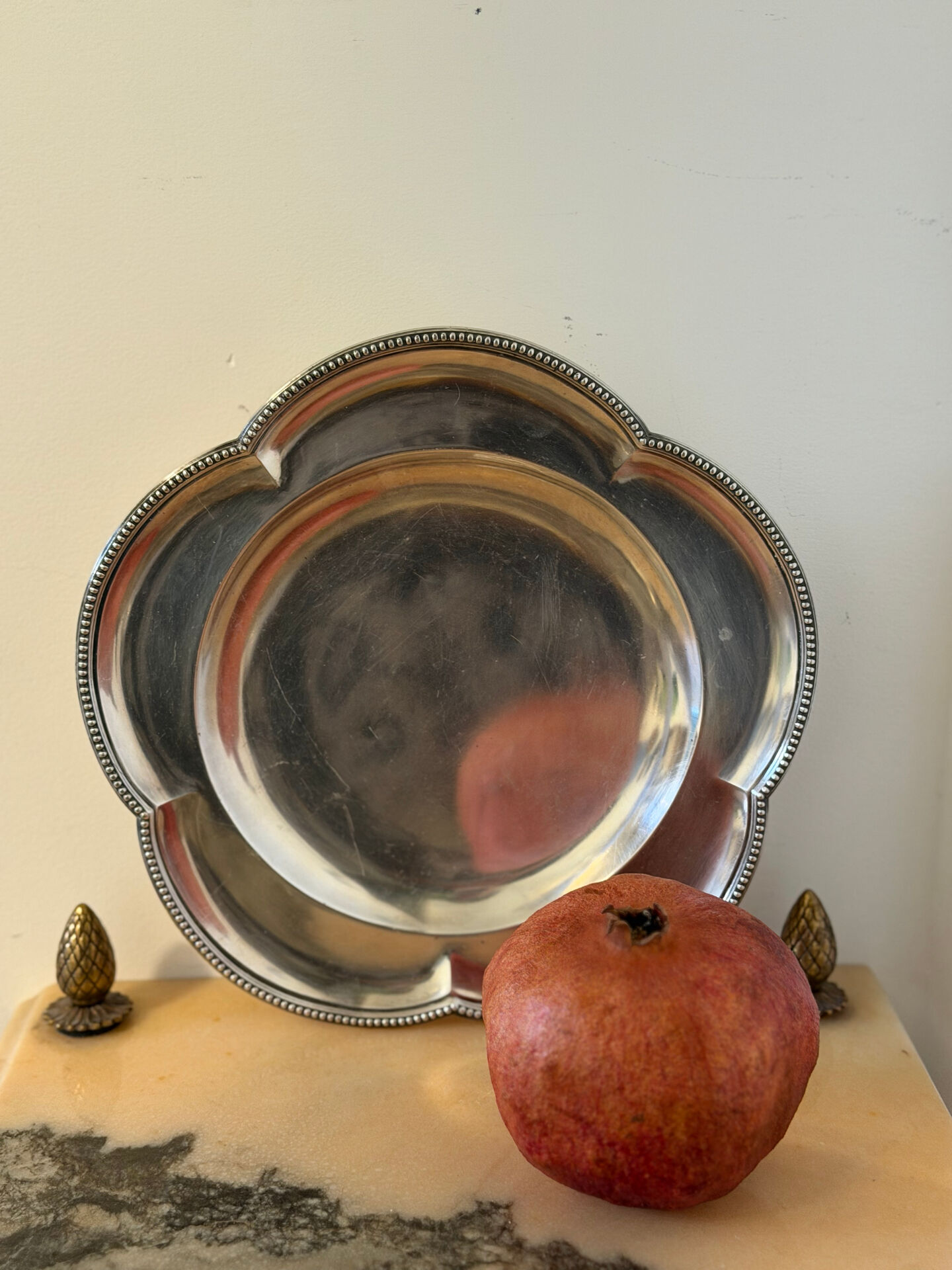 Plateau en argent vintage rare