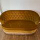 Old gold toad bench