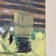 Peinture à l'huile sur panneau suédoise « Homme assis » 1963