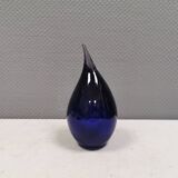 Handmade/mouth blown drop vase, Finland or Sweden 1970s