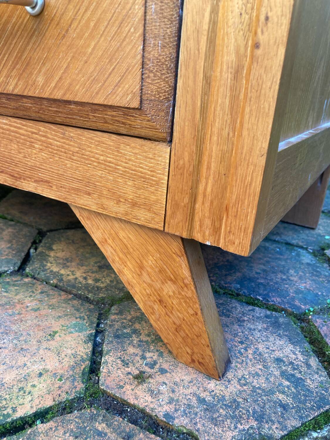 Vintage chest of drawers with compass feet