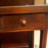 Wooden dressing table Courbet marquetry chevrons art deco Austrian