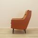 Fauteuil orange, design danois, années 1970, fabriqué au Danemark