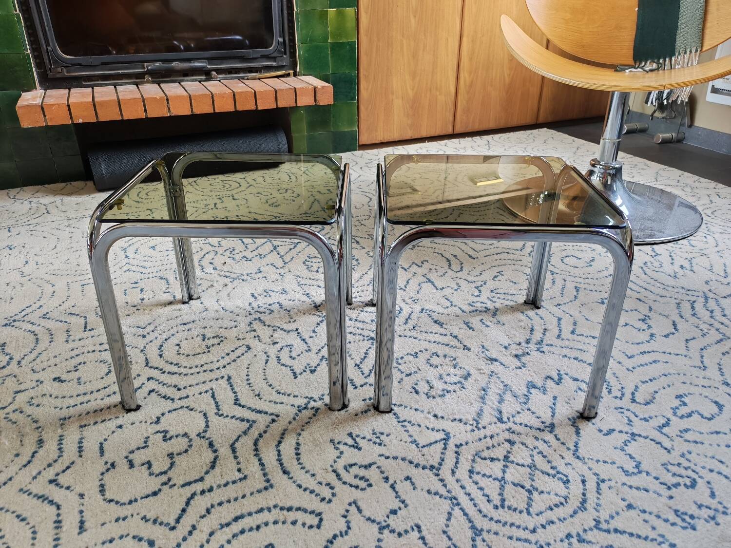 Pair of vintage 1970s side tables.