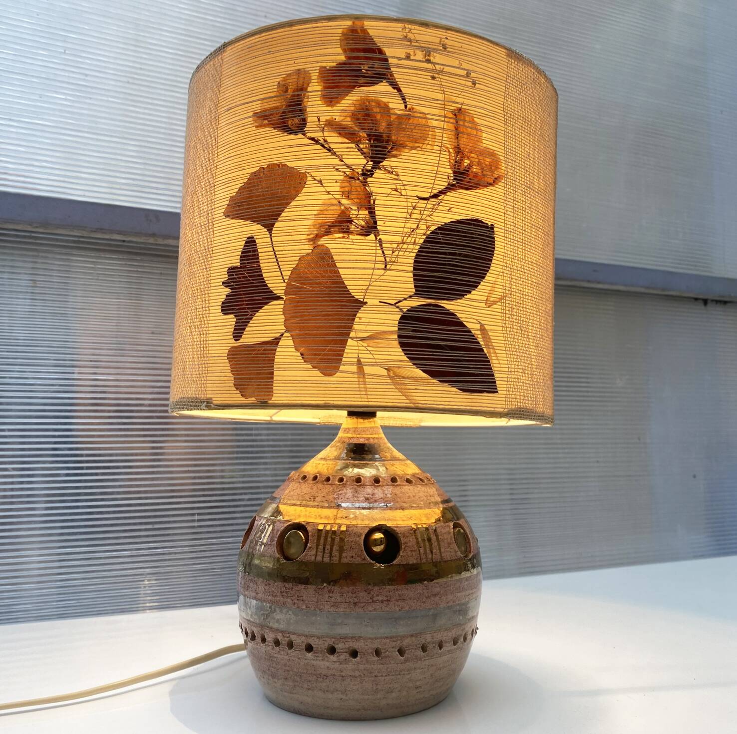 Lampe de table en céramique de Georges Pelletier années 70