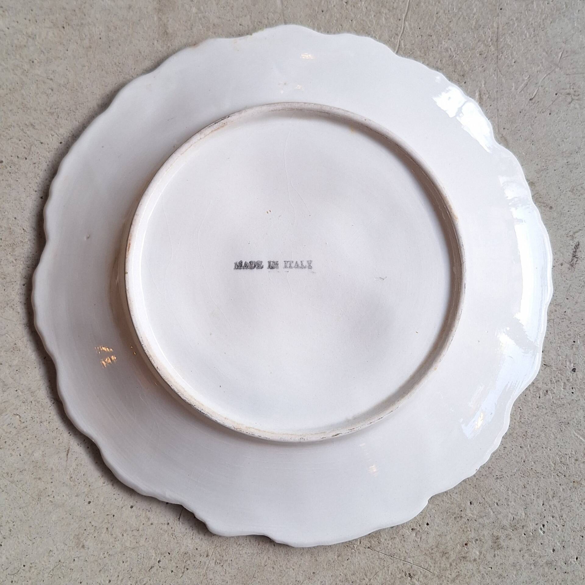 Set of majolica plates Made in Italy